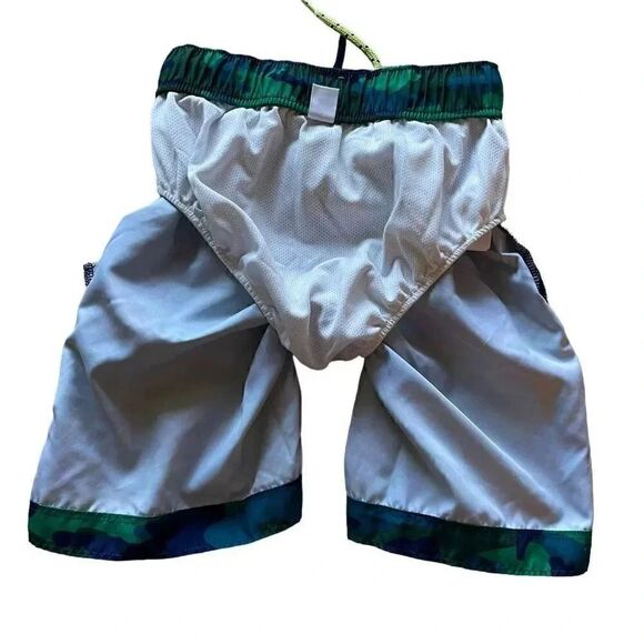 Gap Green Blue Camo Island Summer Short Board Pants SZ S (6/7) # 1204 - Picture 4 of 7